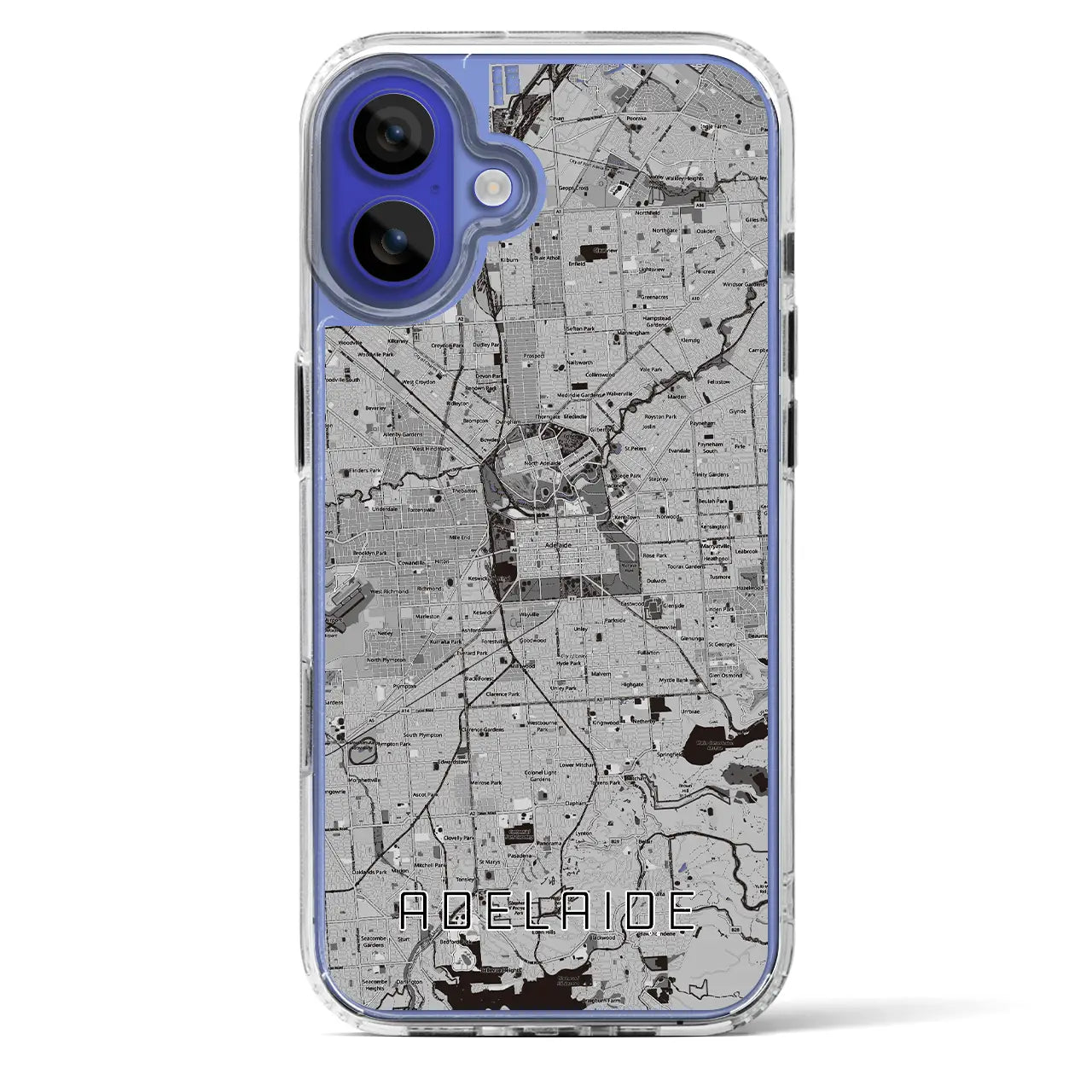 【アデレード(オーストラリア)】地図柄iPhoneケース(MagSafeタイプ)