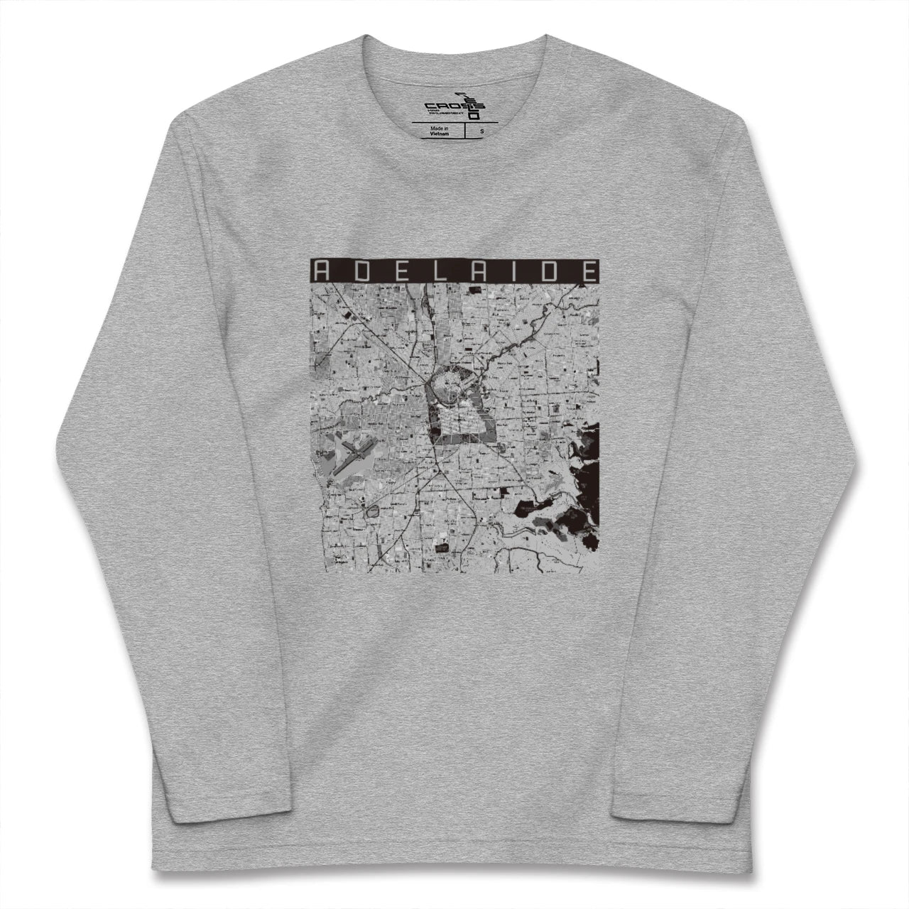 【アデレード(オーストラリア)】地図柄ロングスリーブTシャツ