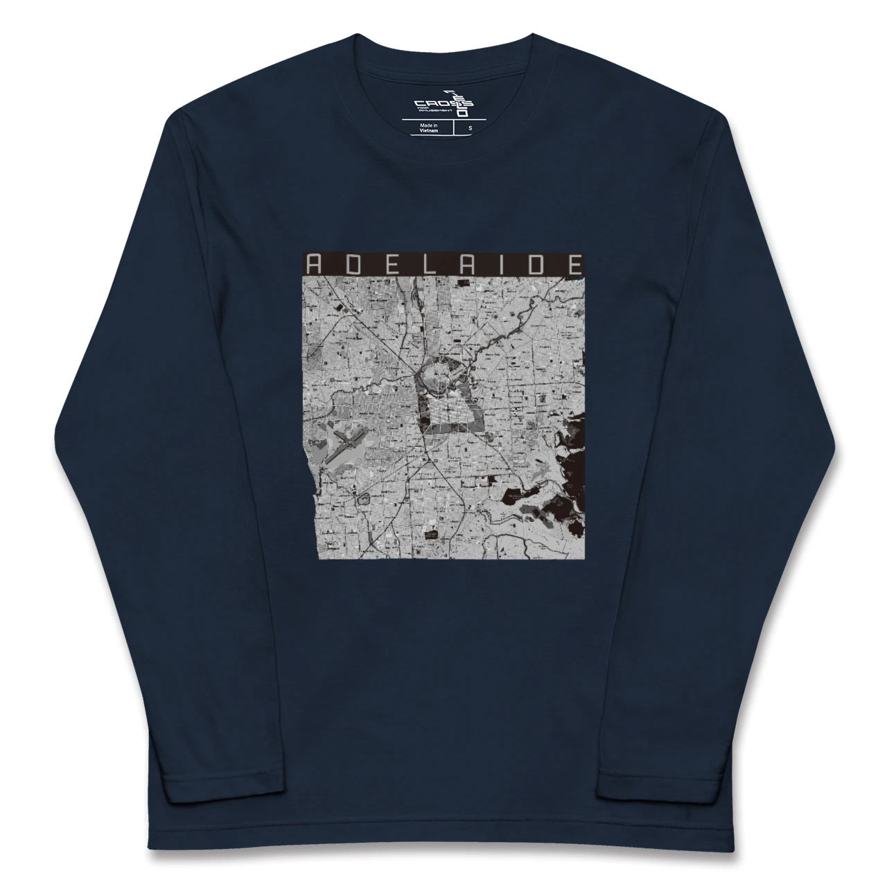 【アデレード(オーストラリア)】地図柄ロングスリーブTシャツ