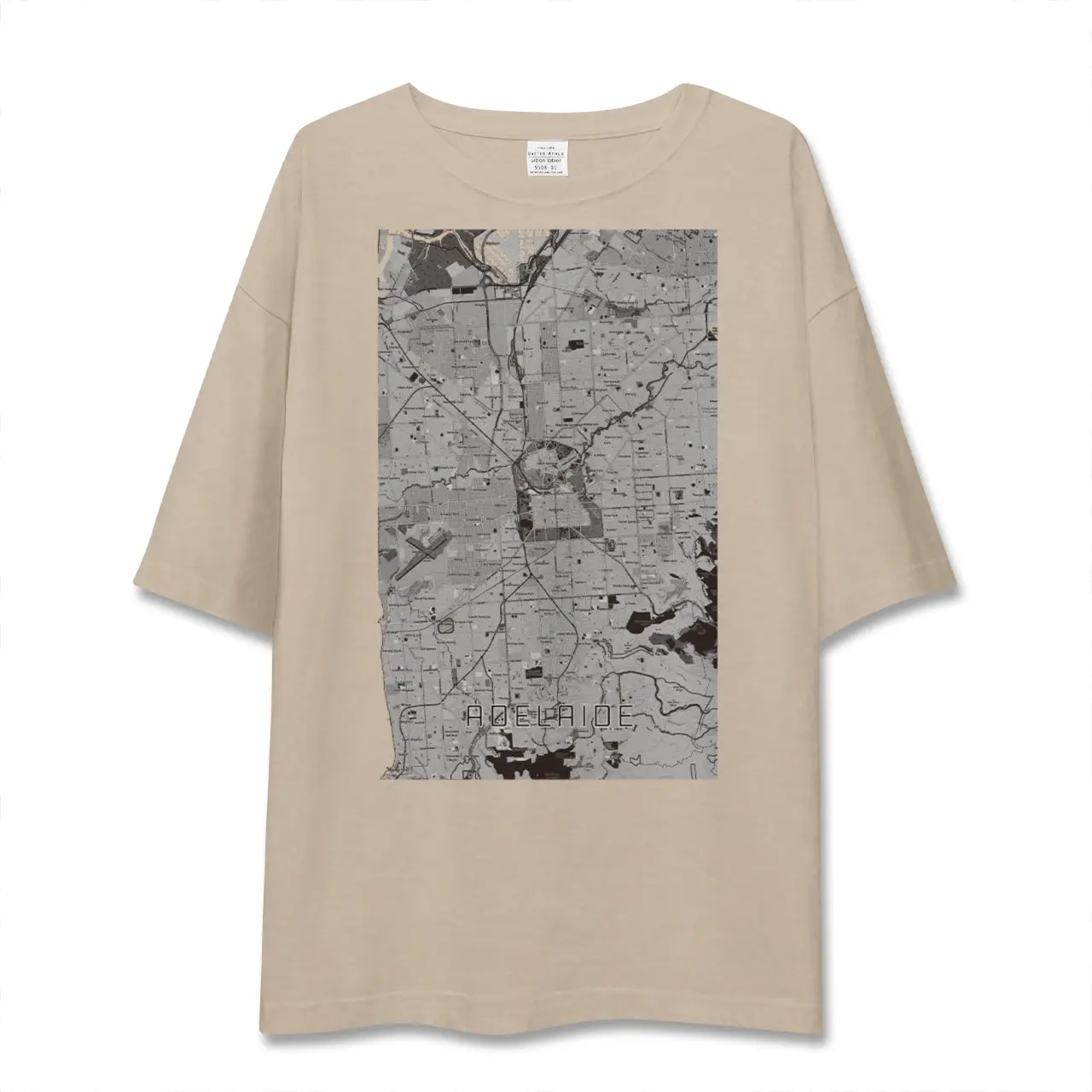 【アデレード(オーストラリア)】地図柄ビッグシルエットTシャツ
