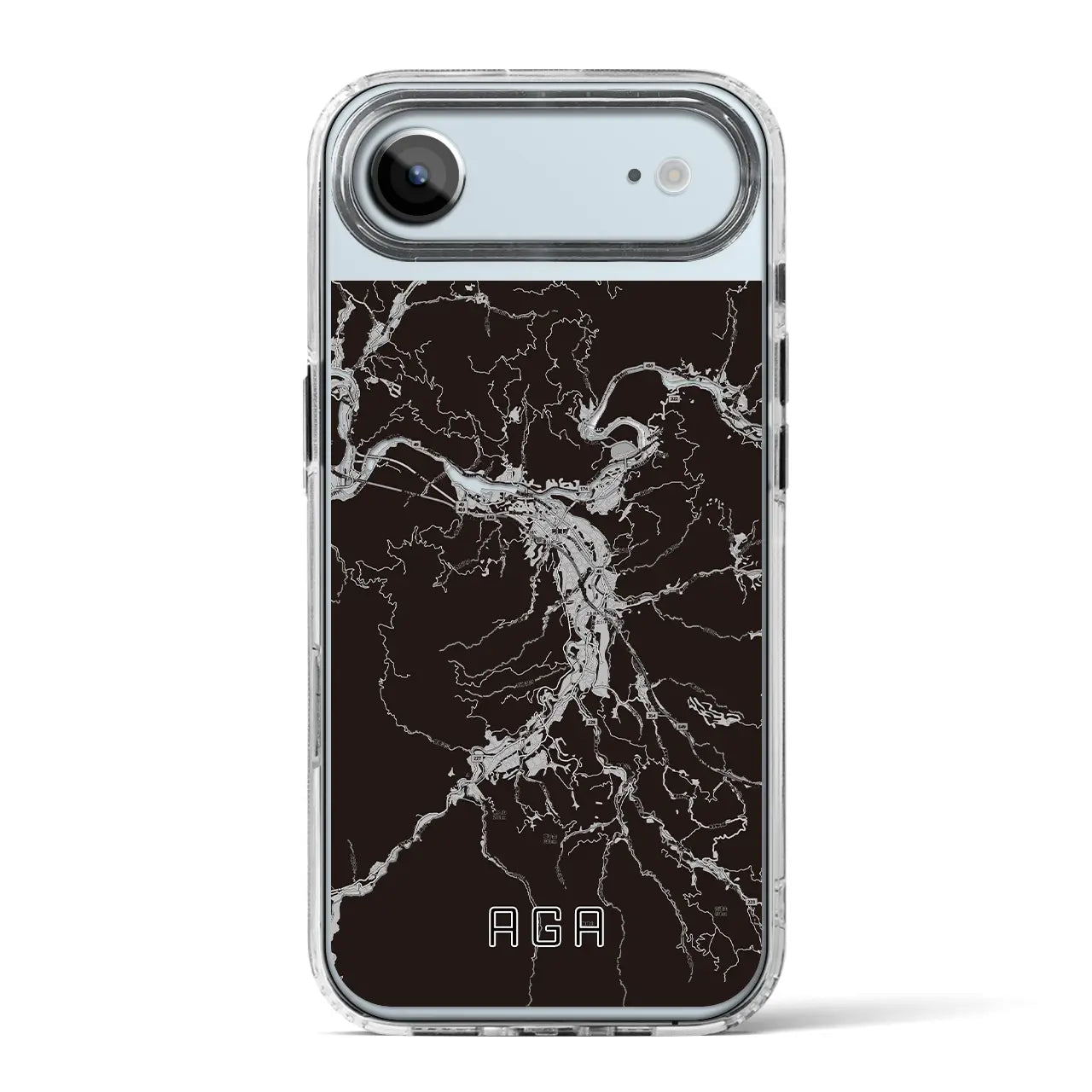 【阿賀(新潟県)】地図柄iPhoneケース(MagSafeタイプ)