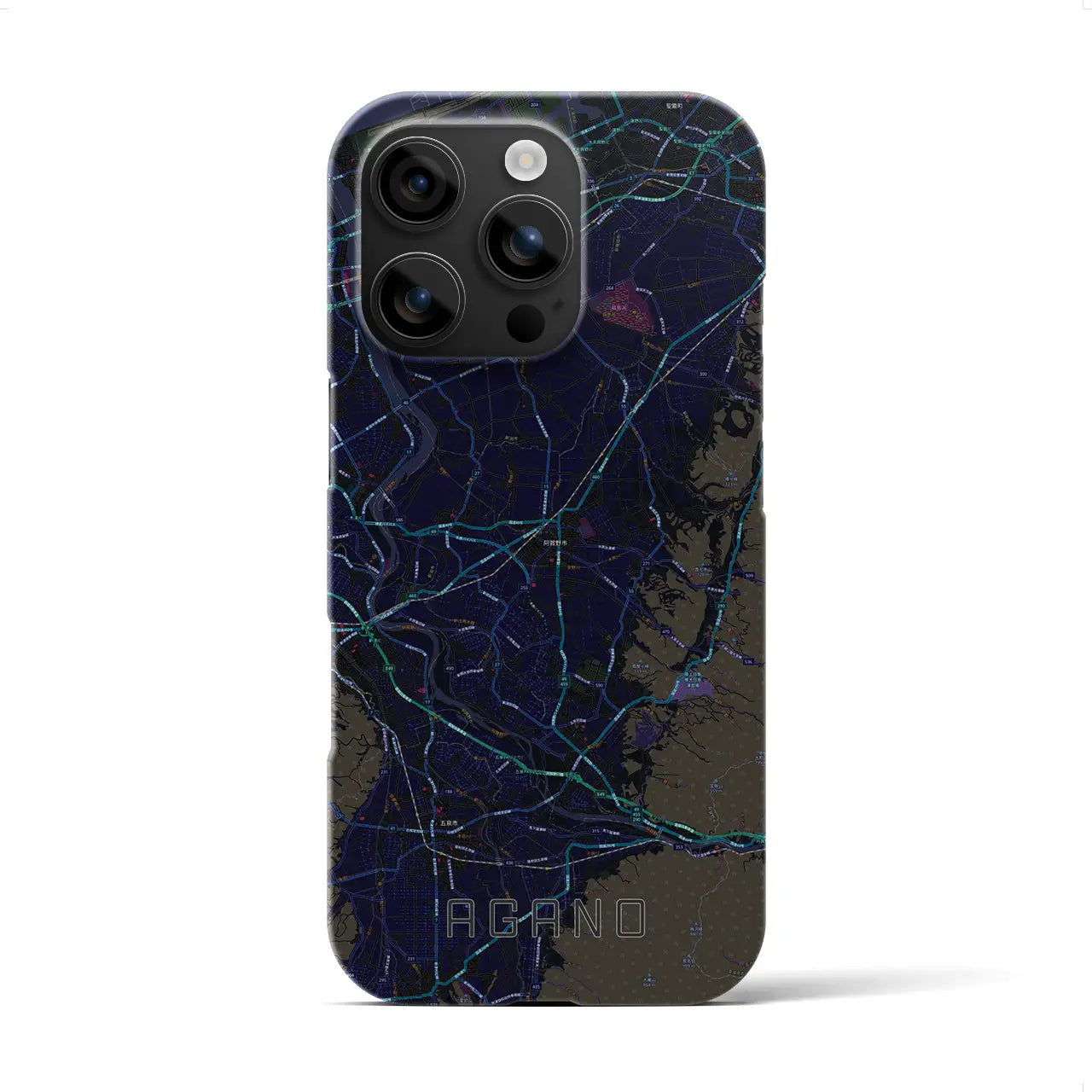 【阿賀野(新潟県)】地図柄iPhoneケース(バックカバータイプ)