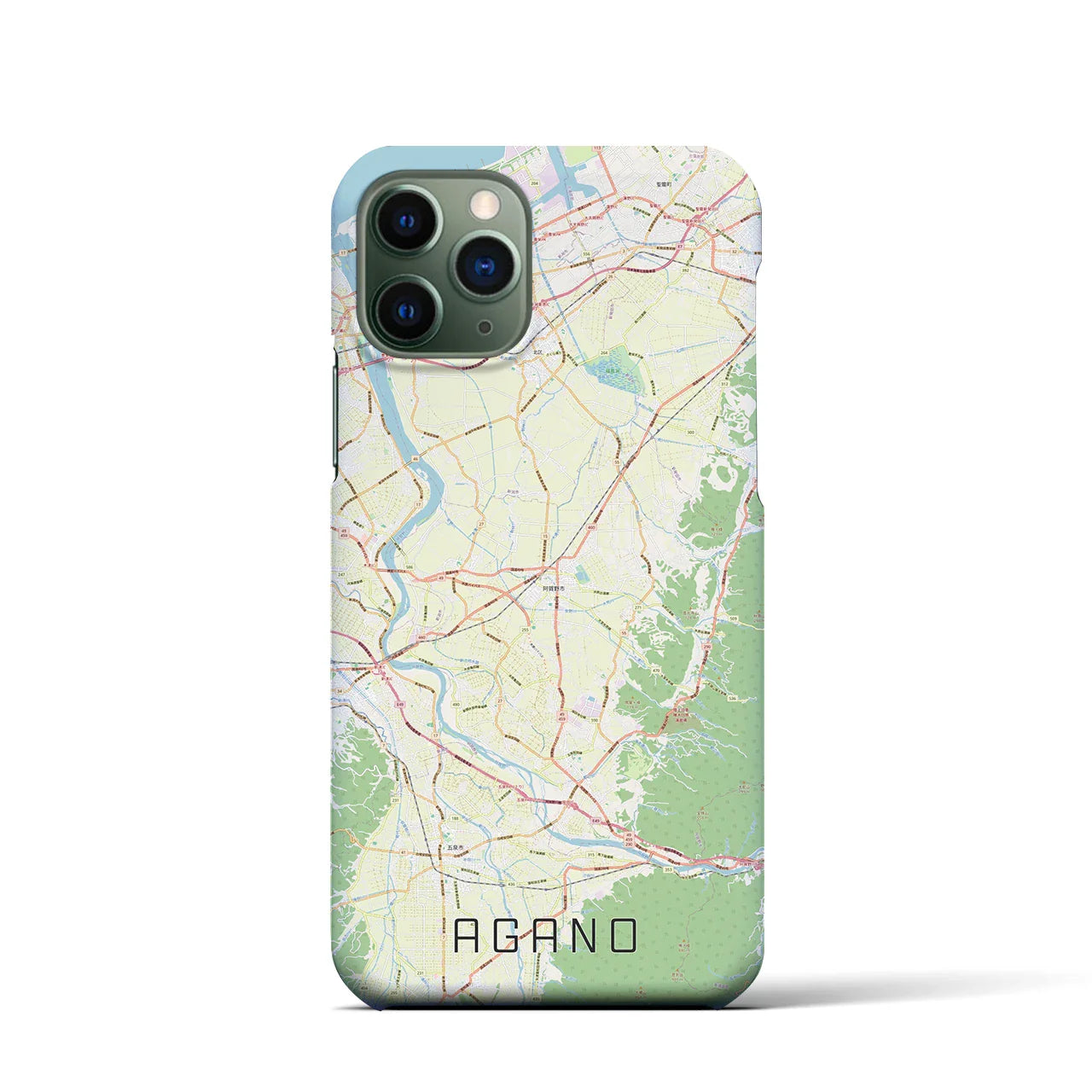 【阿賀野(新潟県)】地図柄iPhoneケース(バックカバータイプ)