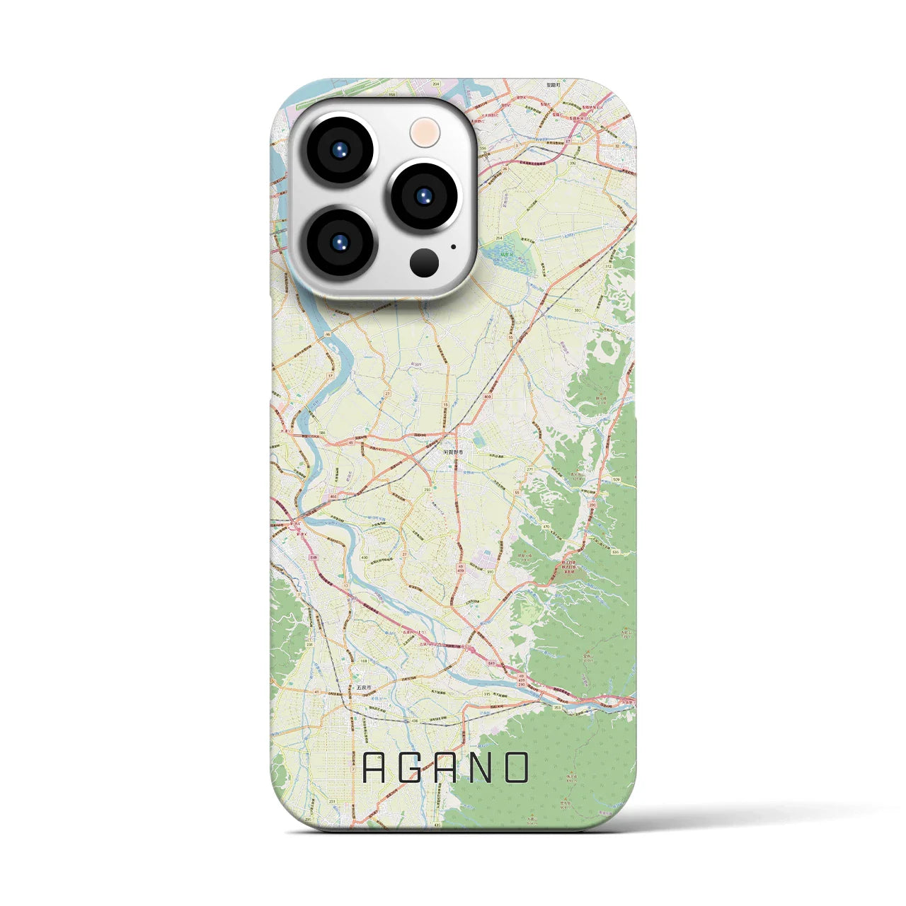 【阿賀野(新潟県)】地図柄iPhoneケース(バックカバータイプ)