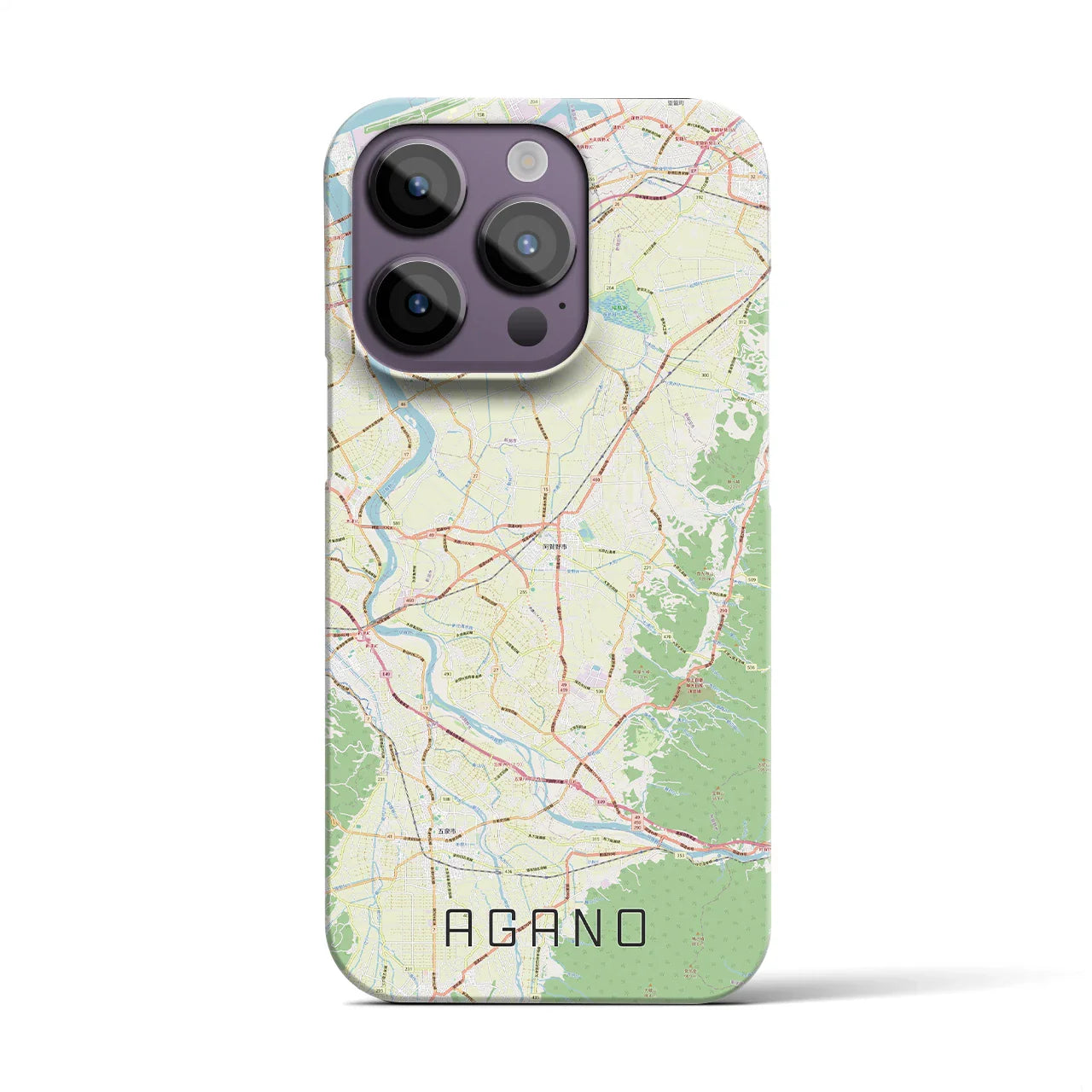 【阿賀野(新潟県)】地図柄iPhoneケース(バックカバータイプ)