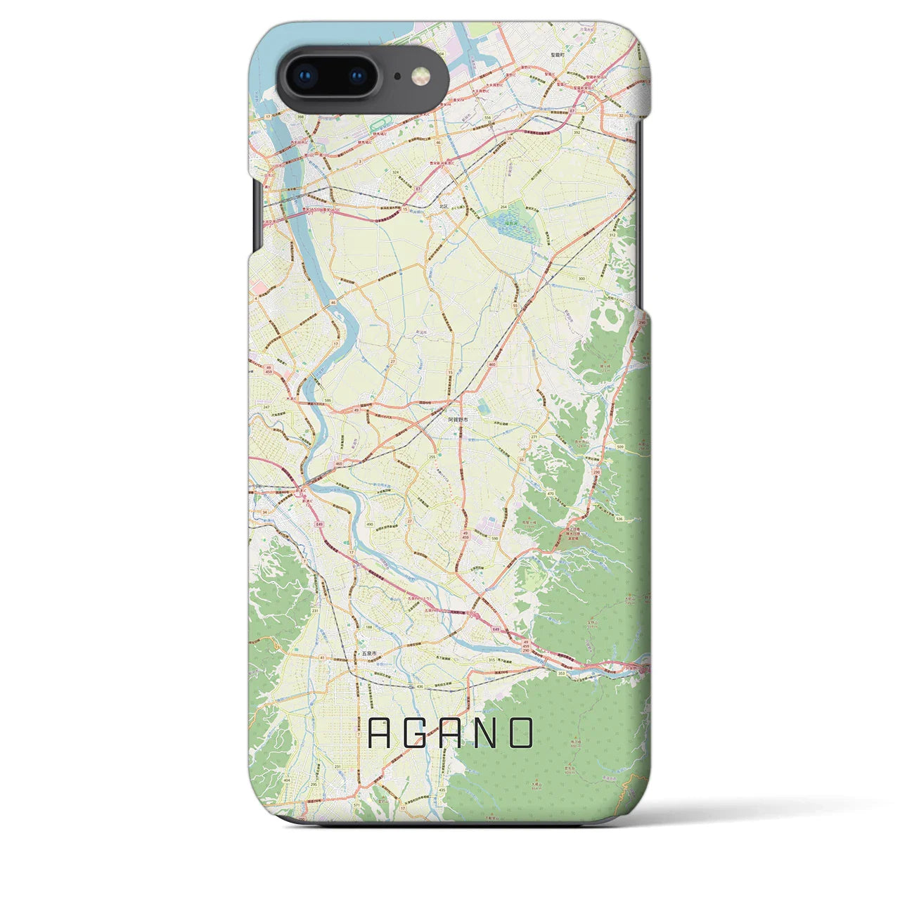 【阿賀野(新潟県)】地図柄iPhoneケース(バックカバータイプ)