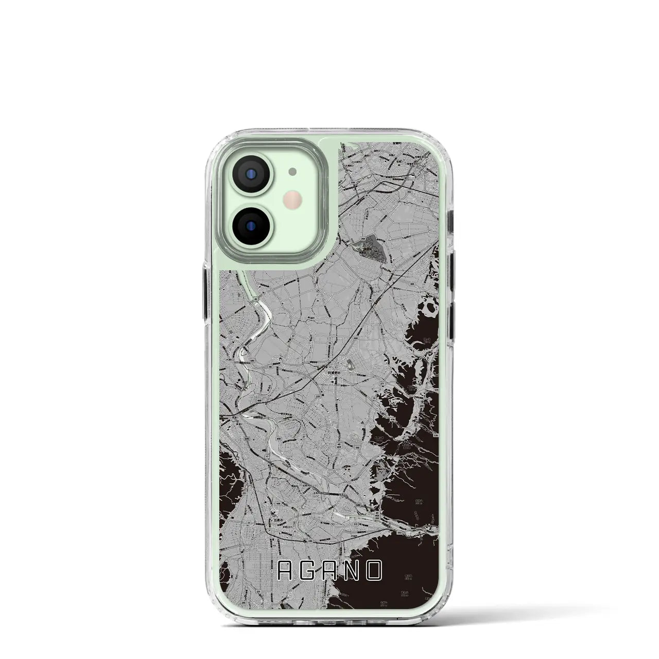 【阿賀野(新潟県)】地図柄iPhoneケース(MagSafeタイプ)