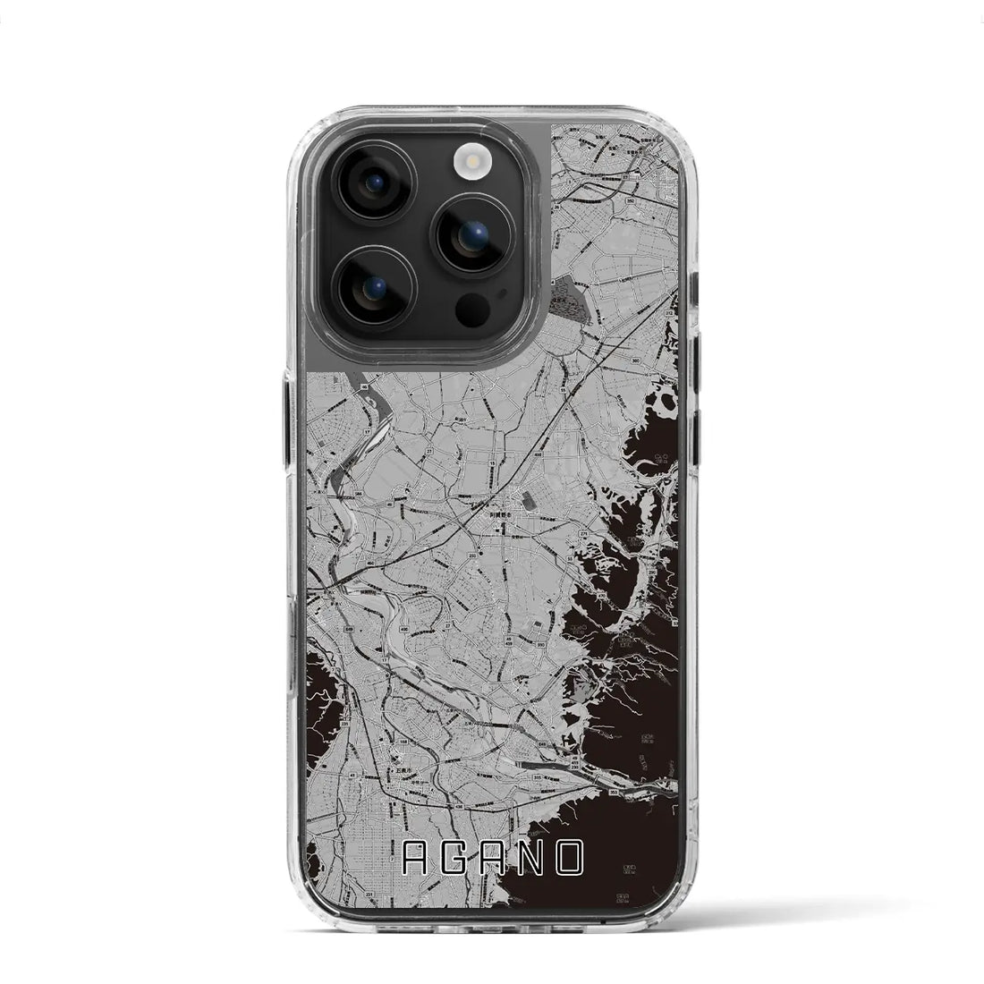 【阿賀野(新潟県)】地図柄iPhoneケース(MagSafeタイプ)