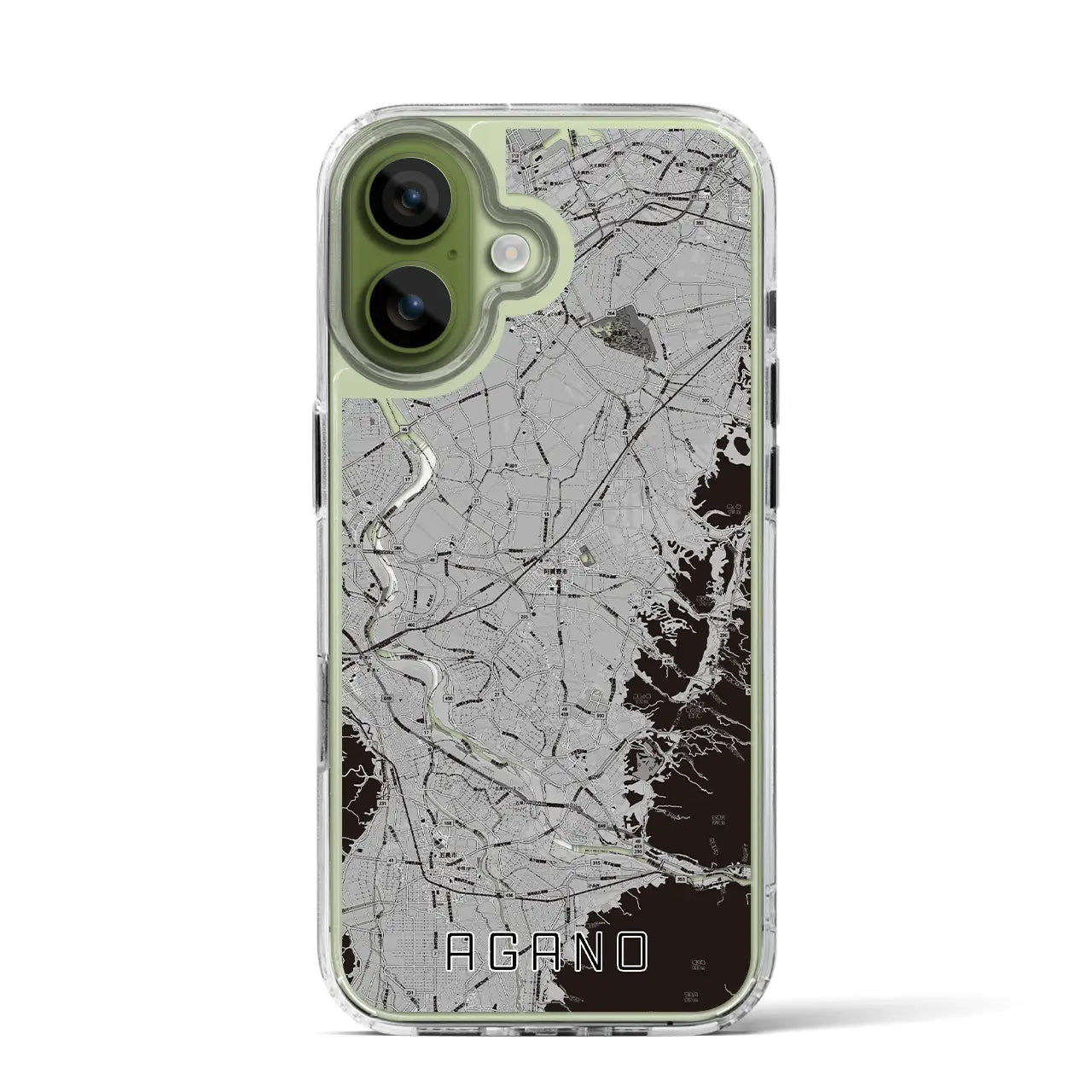 【阿賀野(新潟県)】地図柄iPhoneケース(MagSafeタイプ)