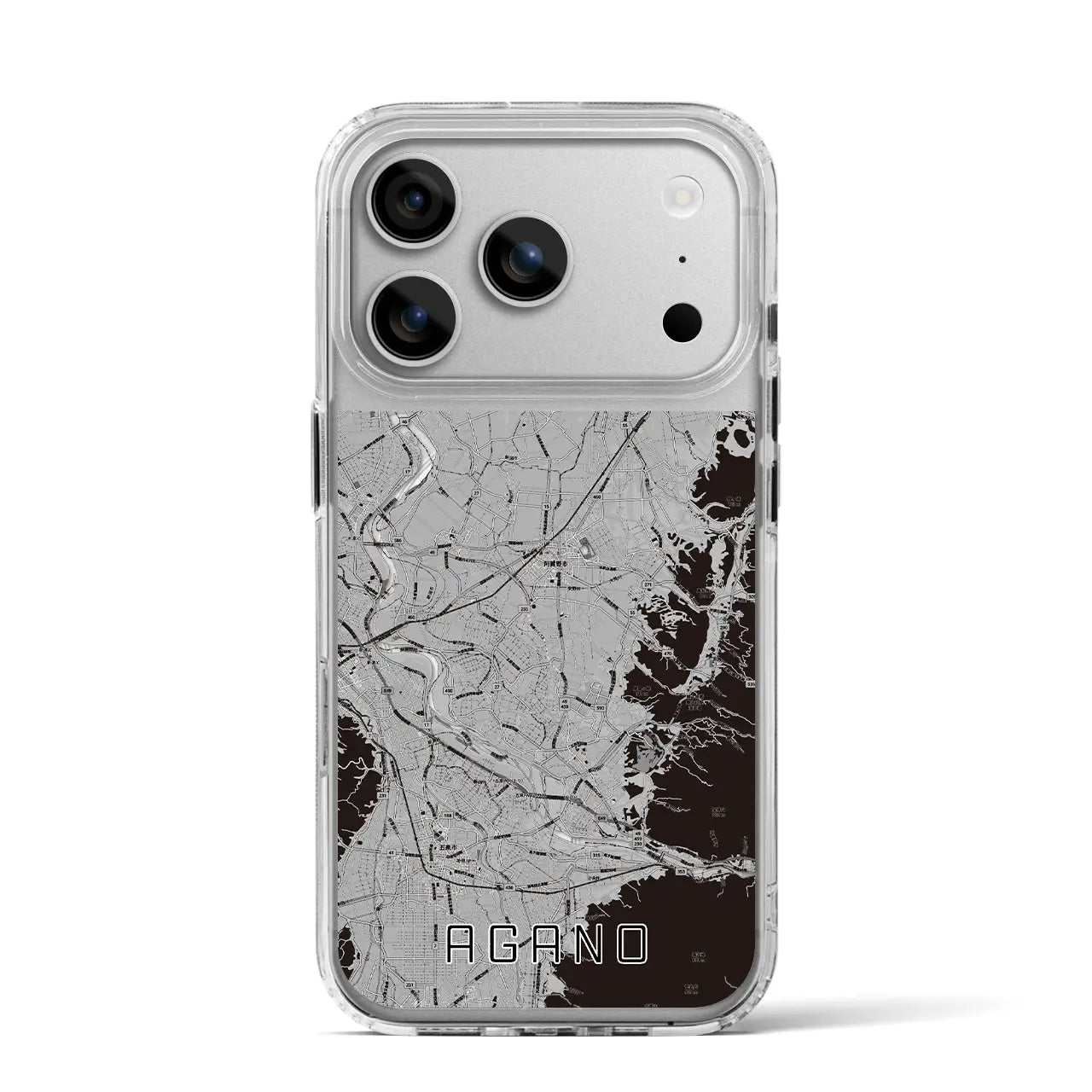 【阿賀野(新潟県)】地図柄iPhoneケース(MagSafeタイプ)