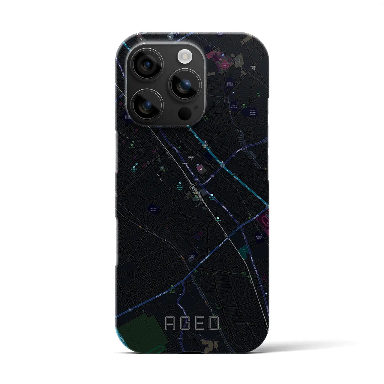 【上尾(埼玉県)】地図柄iPhoneケース(バックカバータイプ)