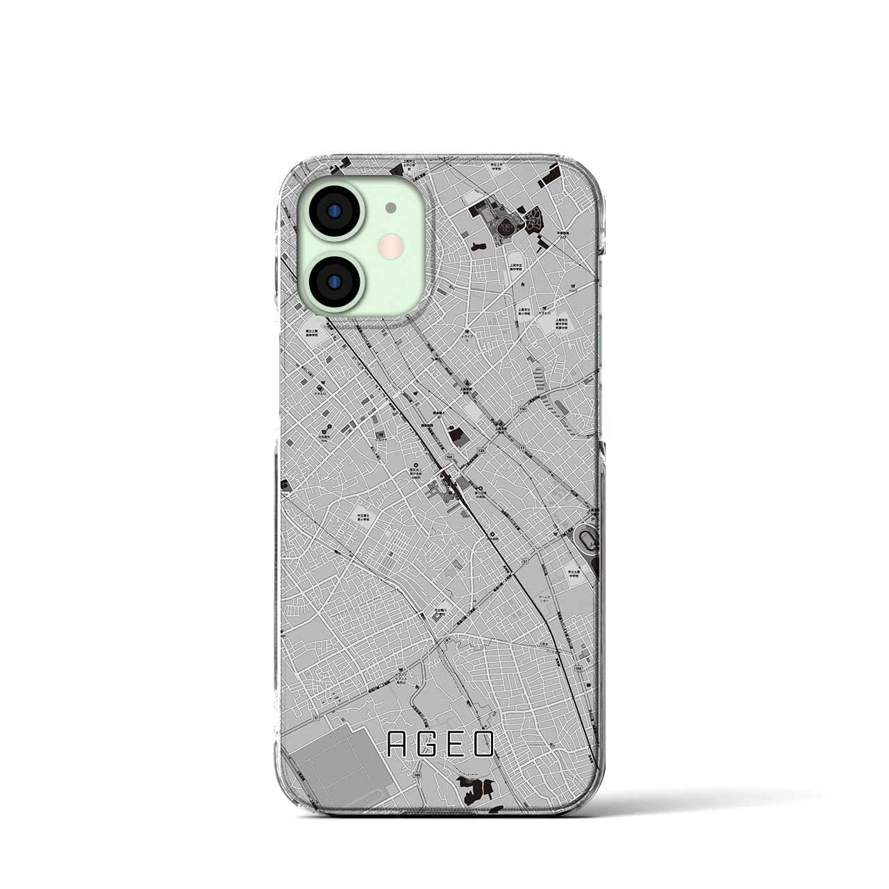 【上尾(埼玉県)】地図柄iPhoneケース(クリアタイプ)