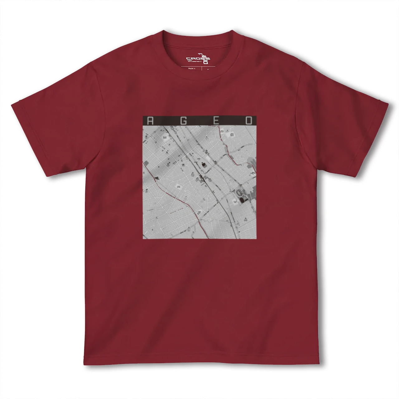 【上尾(埼玉県)】地図柄ヘビーウェイトTシャツ