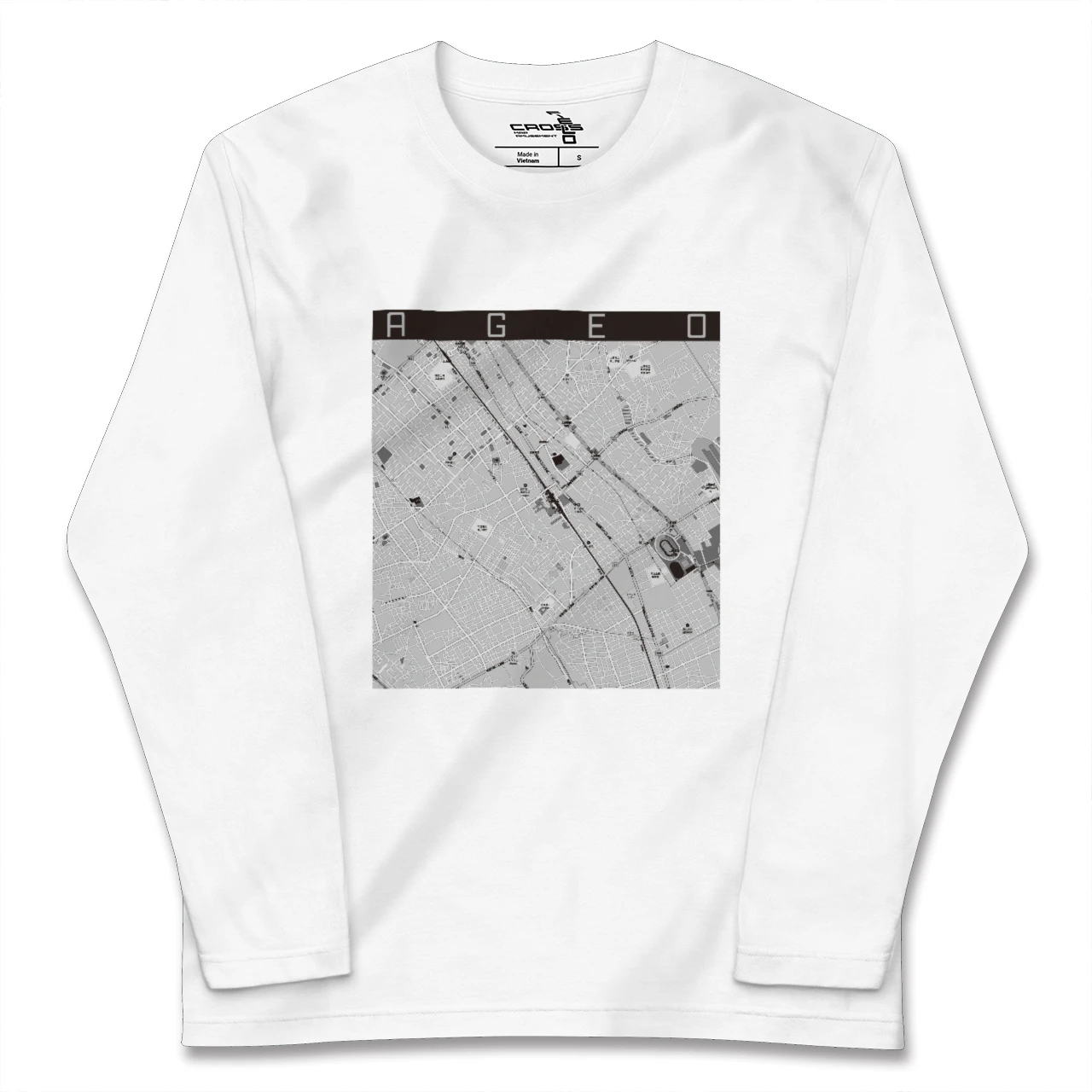 【上尾(埼玉県)】地図柄ロングスリーブTシャツ