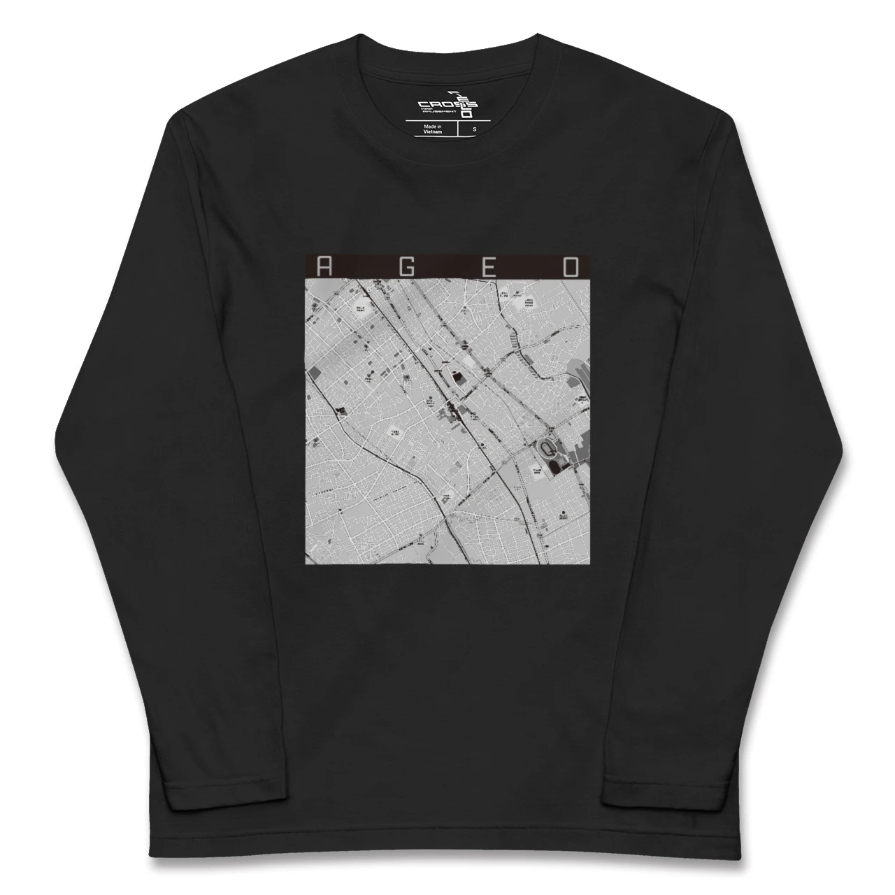 【上尾(埼玉県)】地図柄ロングスリーブTシャツ