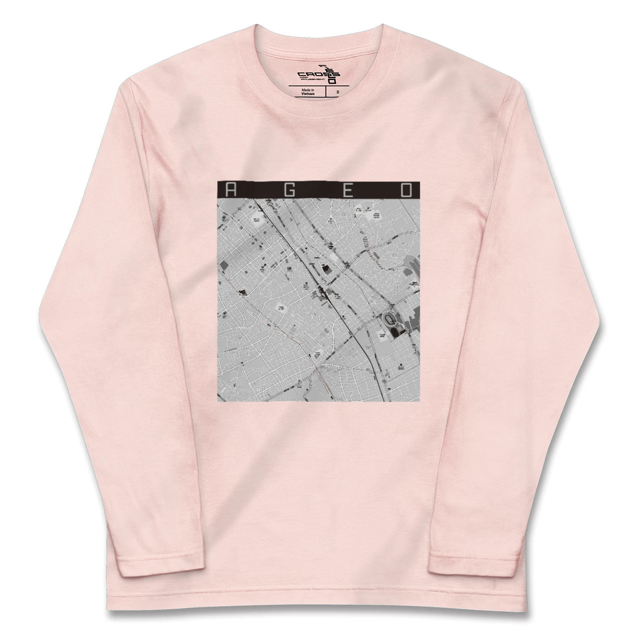 【上尾(埼玉県)】地図柄ロングスリーブTシャツ