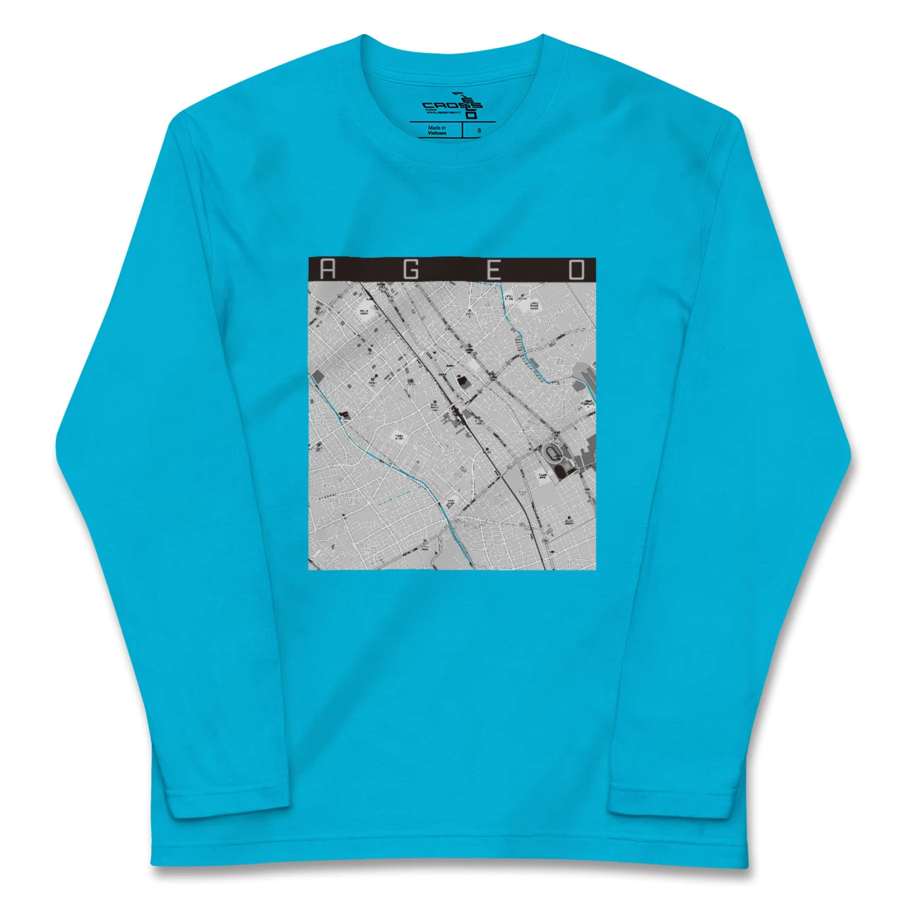【上尾(埼玉県)】地図柄ロングスリーブTシャツ