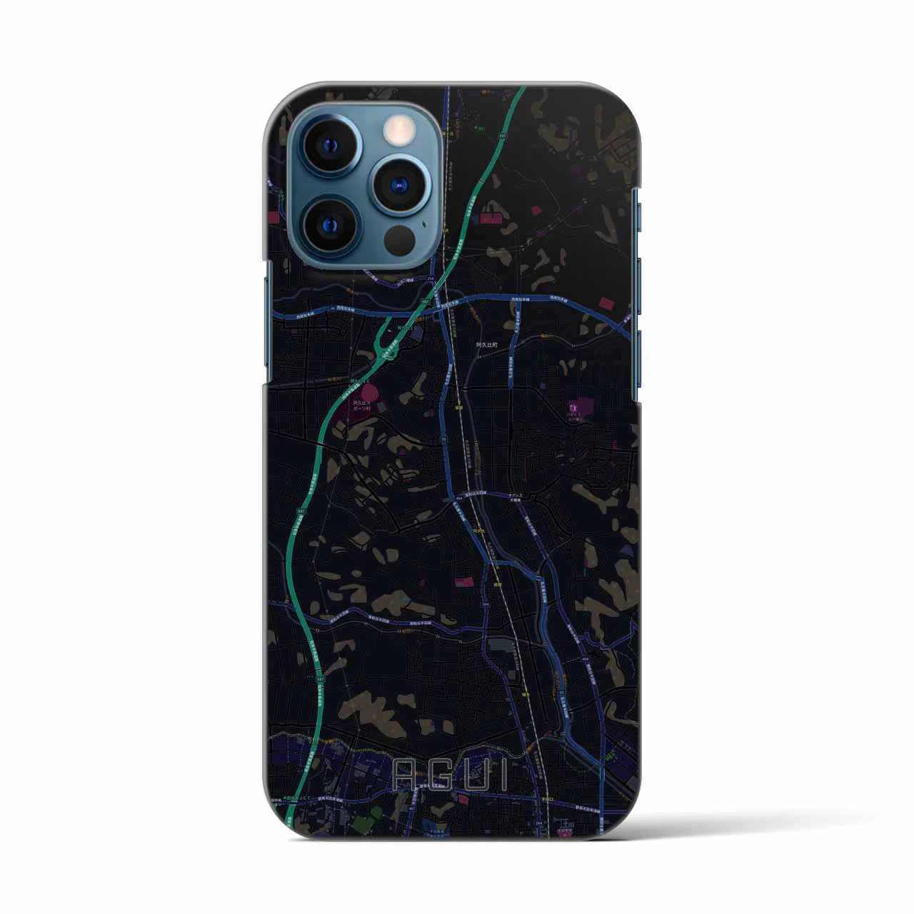 【阿久比(愛知県)】地図柄iPhoneケース(バックカバータイプ)