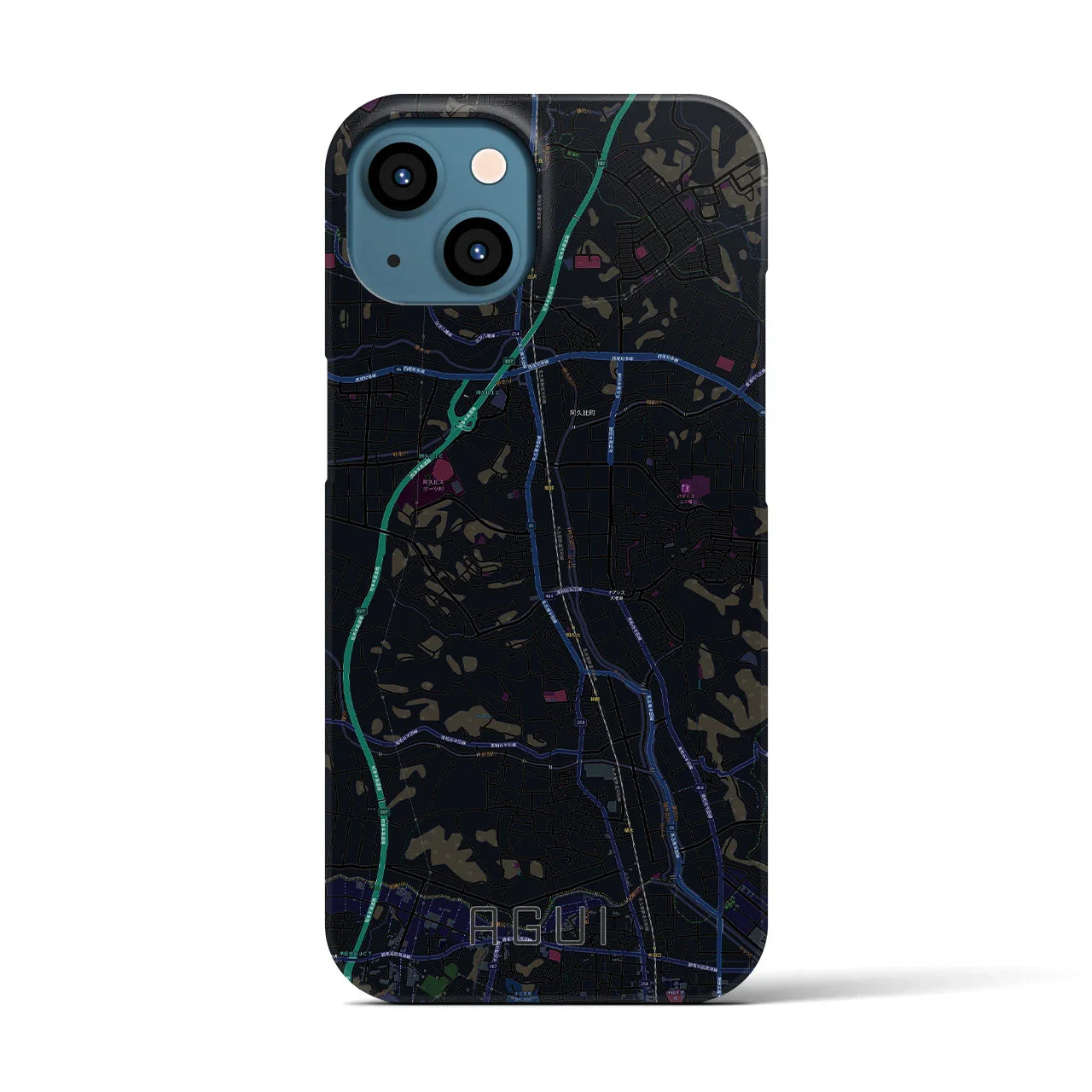 【阿久比(愛知県)】地図柄iPhoneケース(バックカバータイプ)