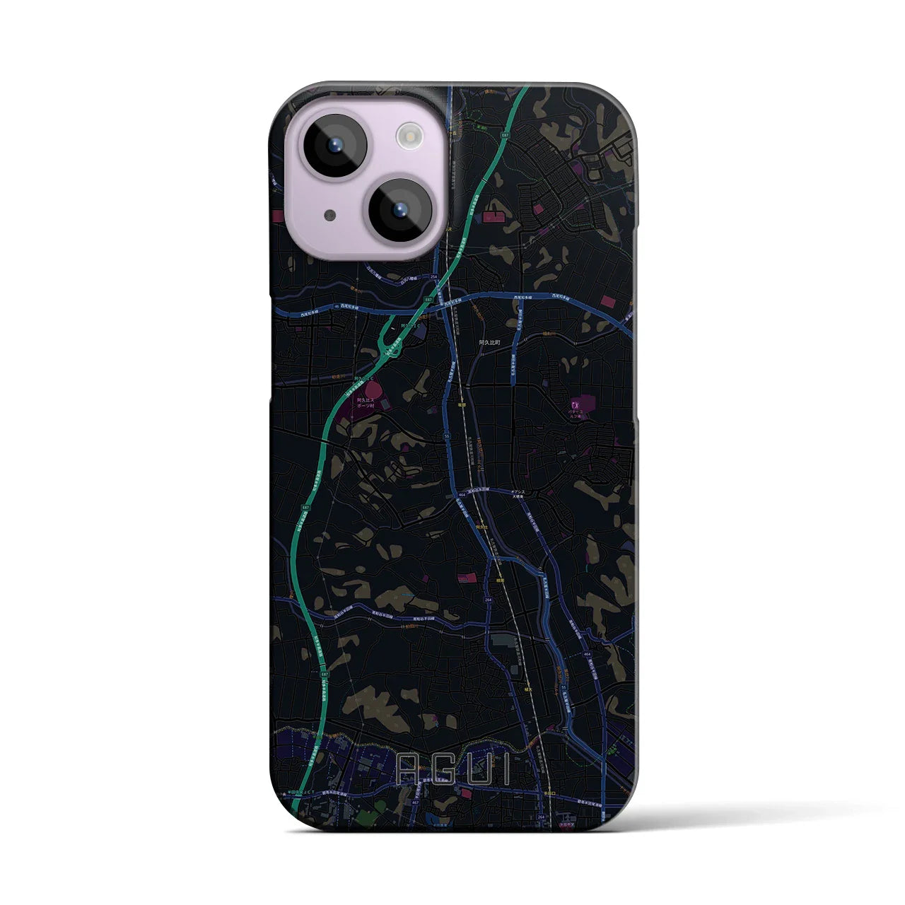 【阿久比(愛知県)】地図柄iPhoneケース(バックカバータイプ)