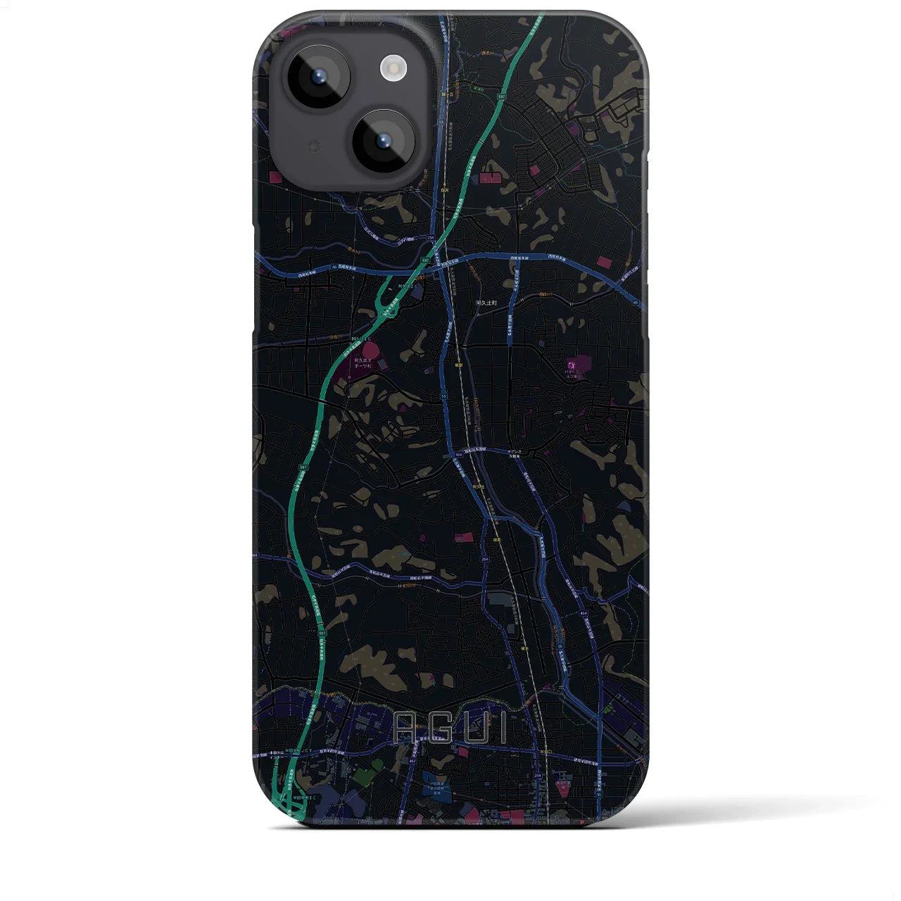 【阿久比(愛知県)】地図柄iPhoneケース(バックカバータイプ)