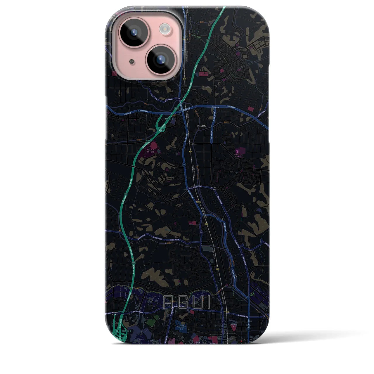 【阿久比(愛知県)】地図柄iPhoneケース(バックカバータイプ)