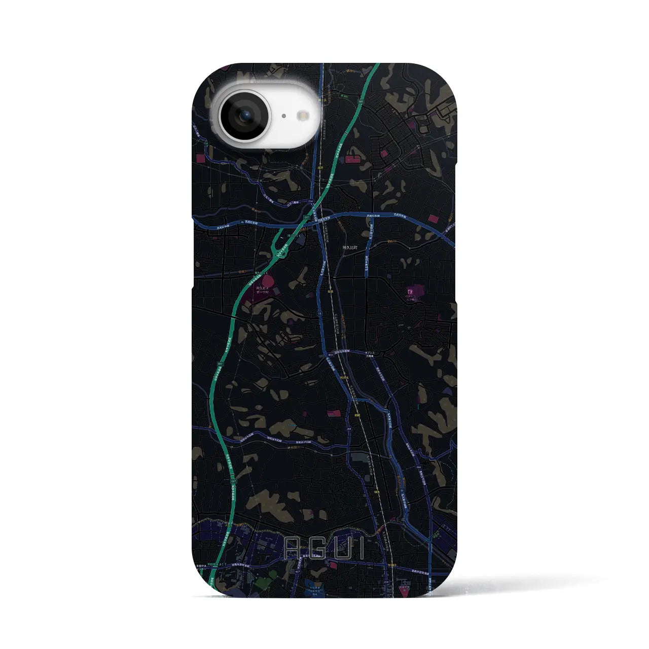 【阿久比(愛知県)】地図柄iPhoneケース(バックカバータイプ)