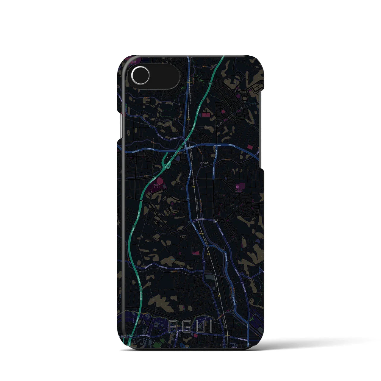 【阿久比(愛知県)】地図柄iPhoneケース(バックカバータイプ)