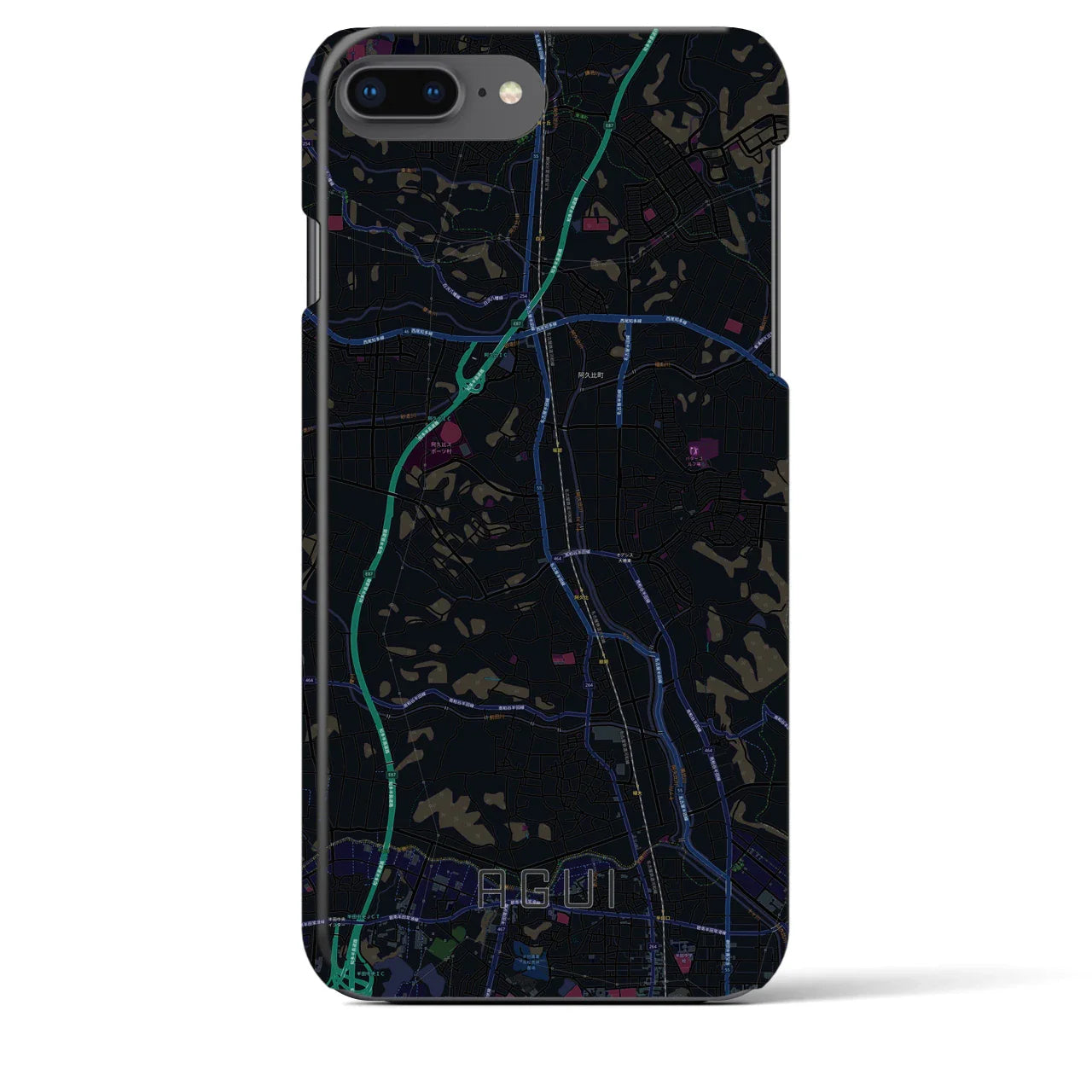 【阿久比(愛知県)】地図柄iPhoneケース(バックカバータイプ)