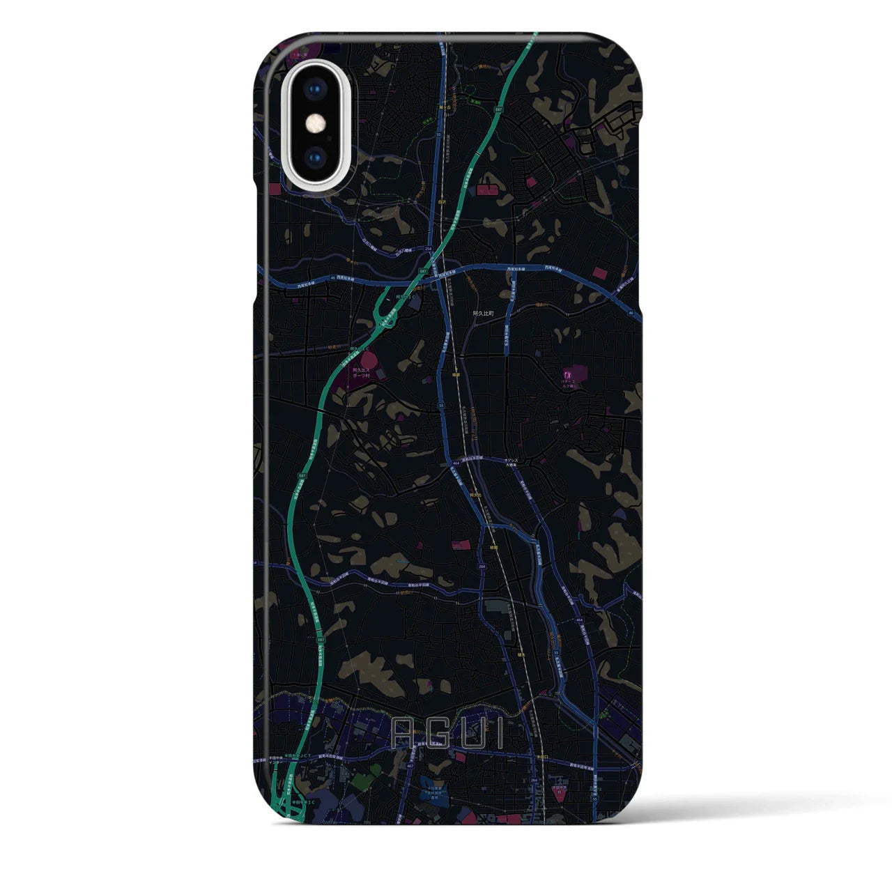 【阿久比(愛知県)】地図柄iPhoneケース(バックカバータイプ)