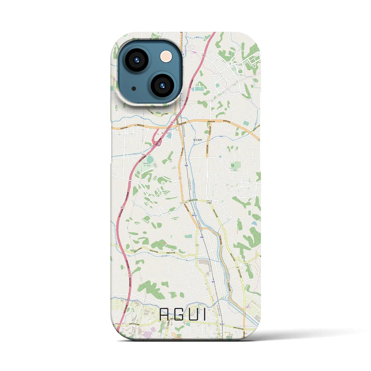 【阿久比(愛知県)】地図柄iPhoneケース(バックカバータイプ)