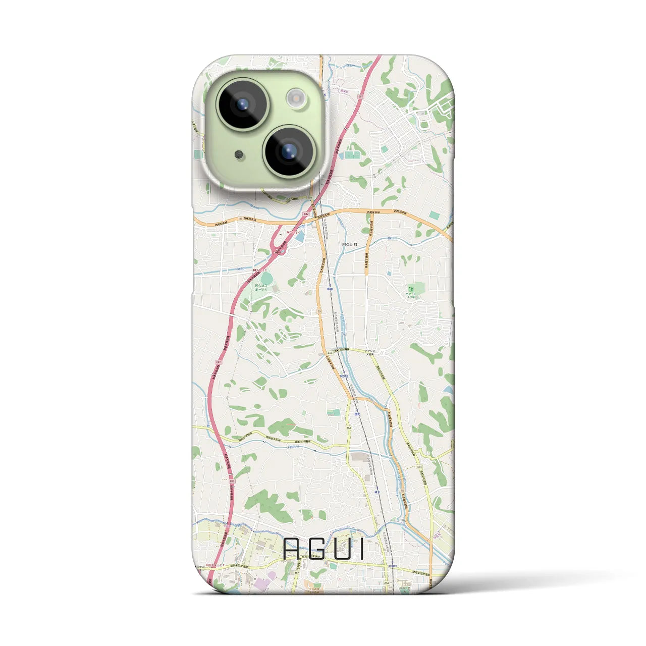 【阿久比(愛知県)】地図柄iPhoneケース(バックカバータイプ)