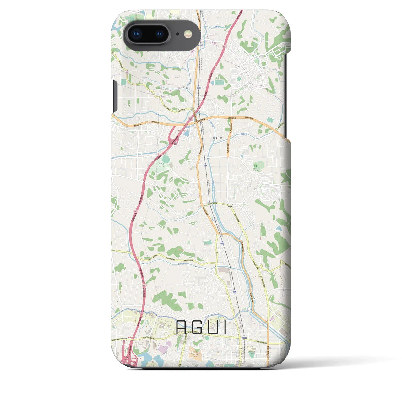 【阿久比(愛知県)】地図柄iPhoneケース(バックカバータイプ)