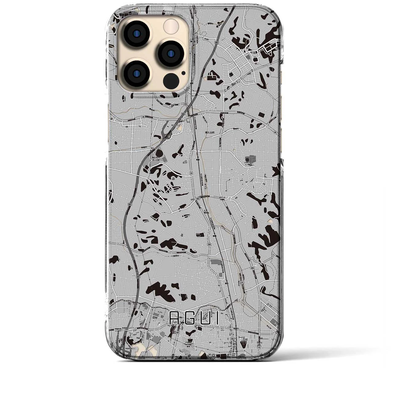 【阿久比(愛知県)】地図柄iPhoneケース(クリアタイプ)