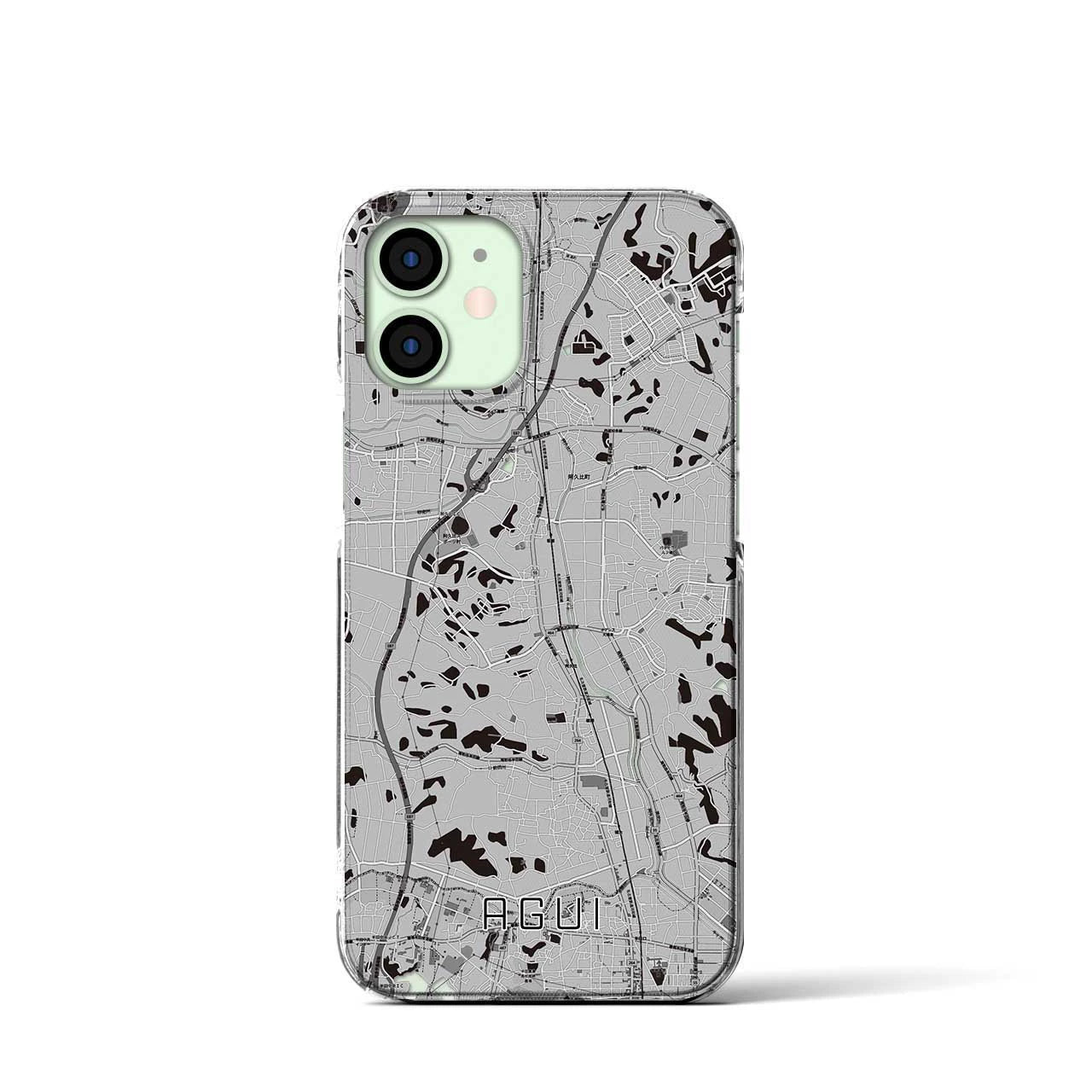 【阿久比(愛知県)】地図柄iPhoneケース(クリアタイプ)