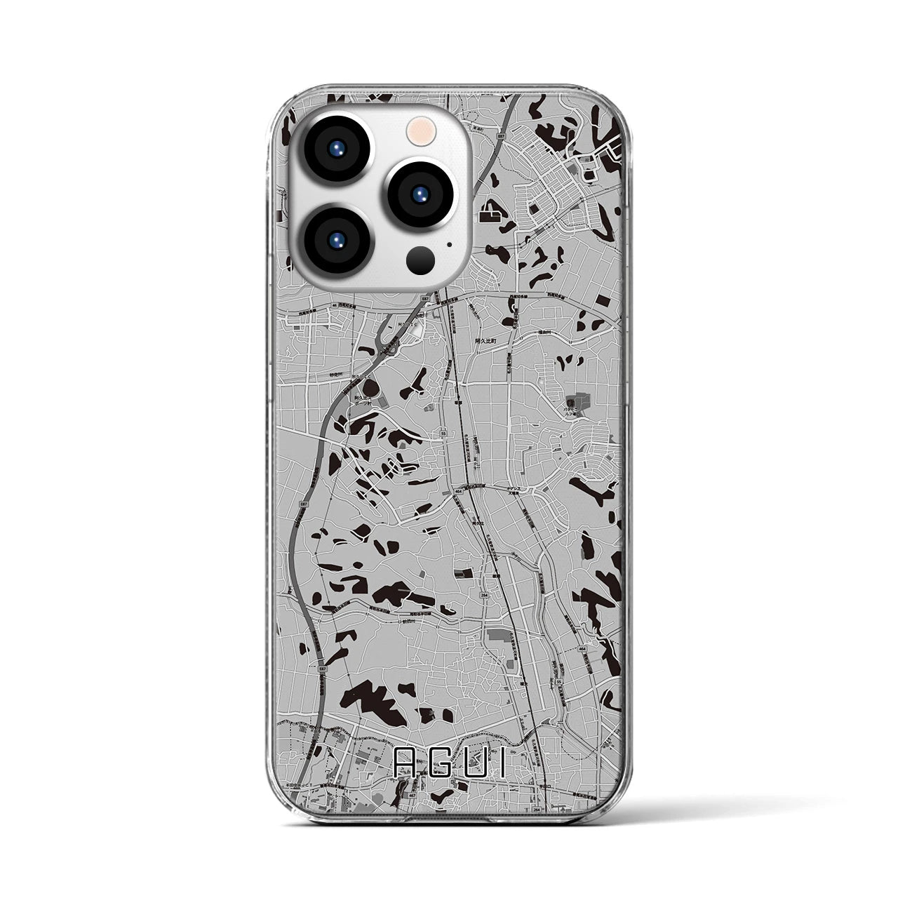 【阿久比(愛知県)】地図柄iPhoneケース(クリアタイプ)