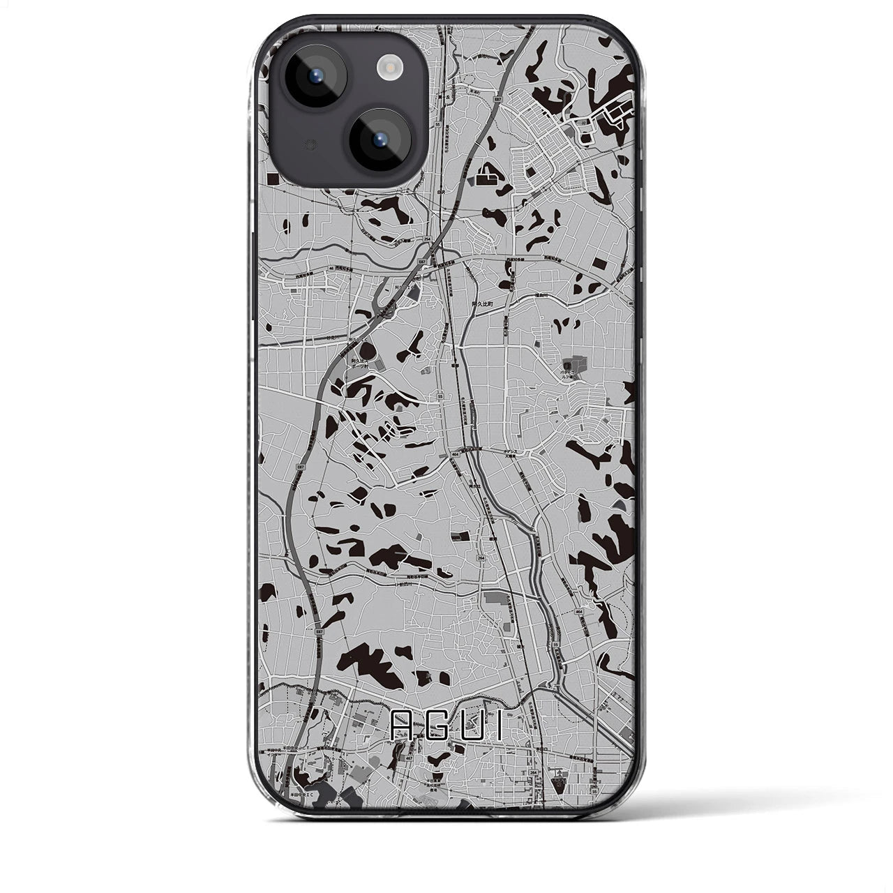【阿久比(愛知県)】地図柄iPhoneケース(クリアタイプ)