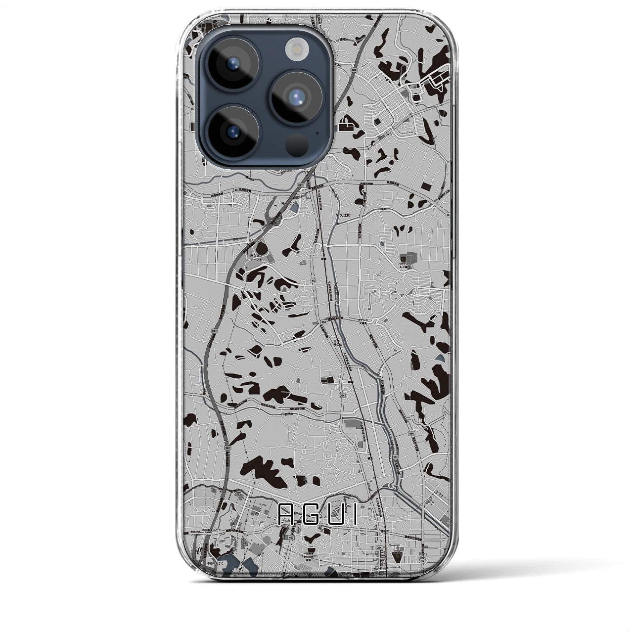 【阿久比(愛知県)】地図柄iPhoneケース(クリアタイプ)