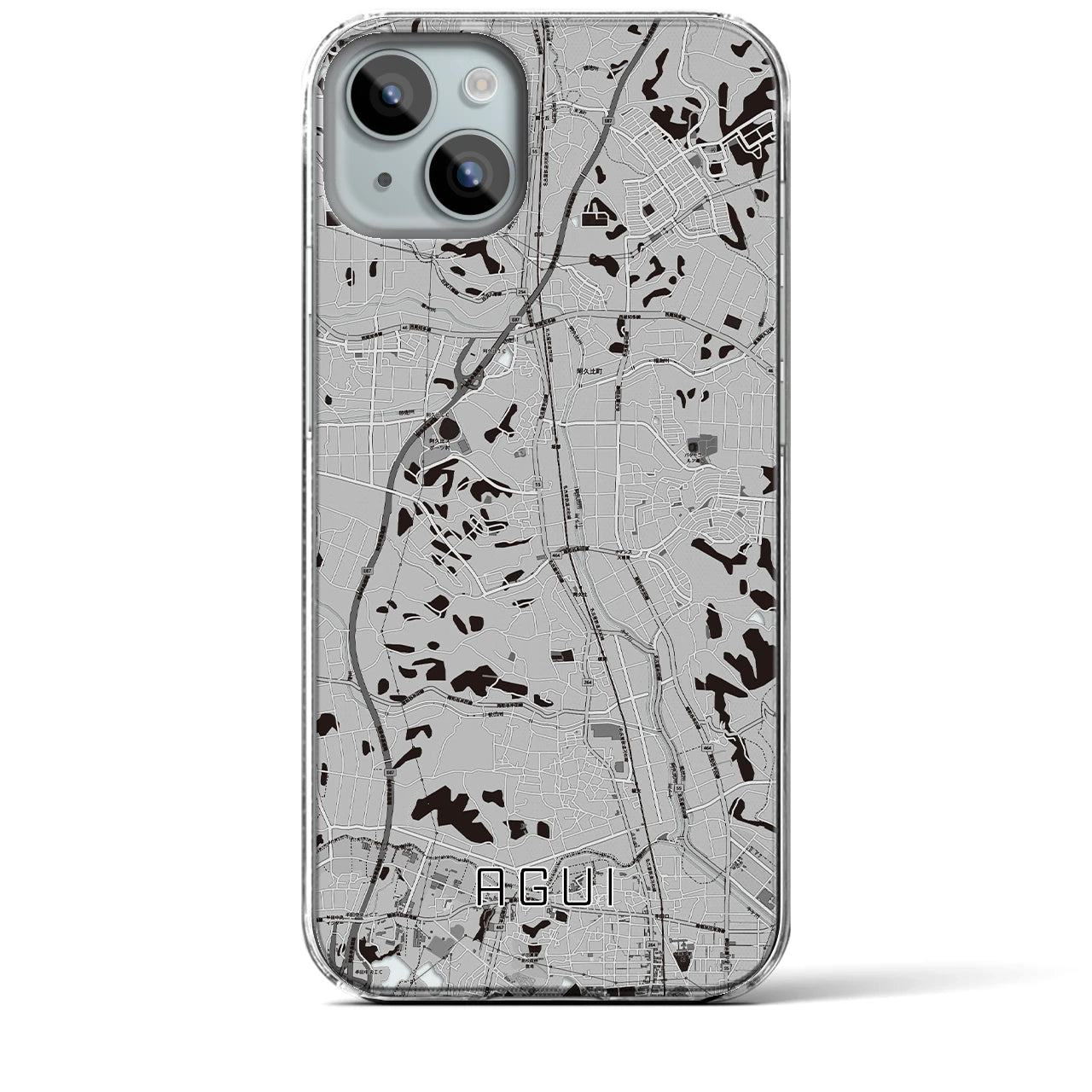【阿久比(愛知県)】地図柄iPhoneケース(クリアタイプ)