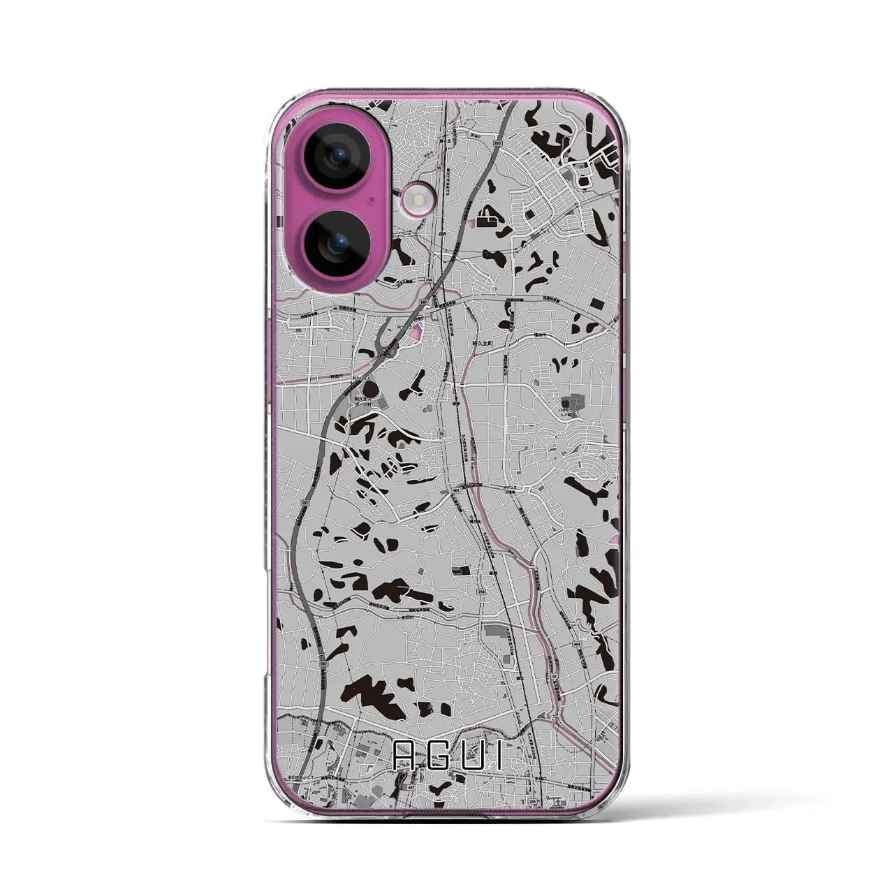 【阿久比(愛知県)】地図柄iPhoneケース(クリアタイプ)