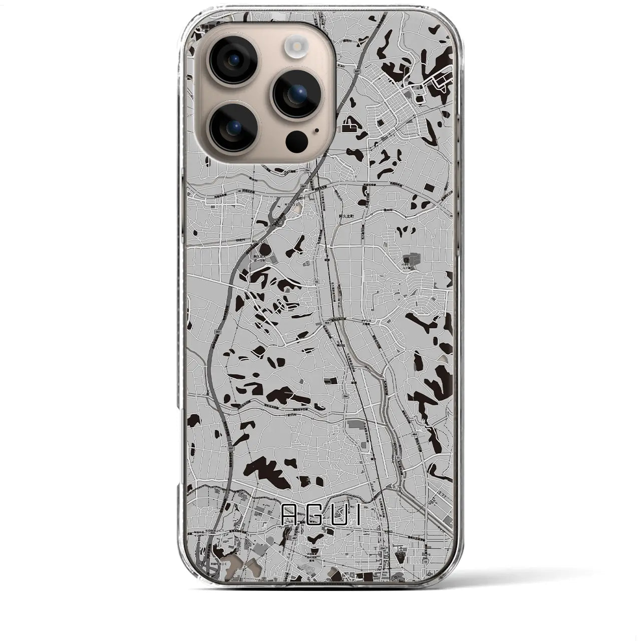 【阿久比(愛知県)】地図柄iPhoneケース(クリアタイプ)