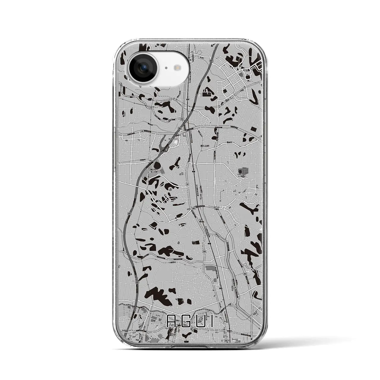 【阿久比(愛知県)】地図柄iPhoneケース(クリアタイプ)