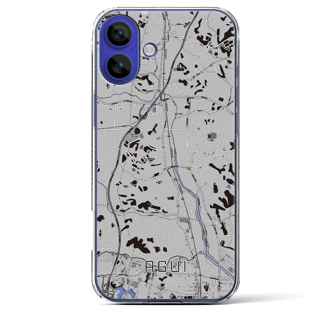 【阿久比(愛知県)】地図柄iPhoneケース(クリアタイプ)