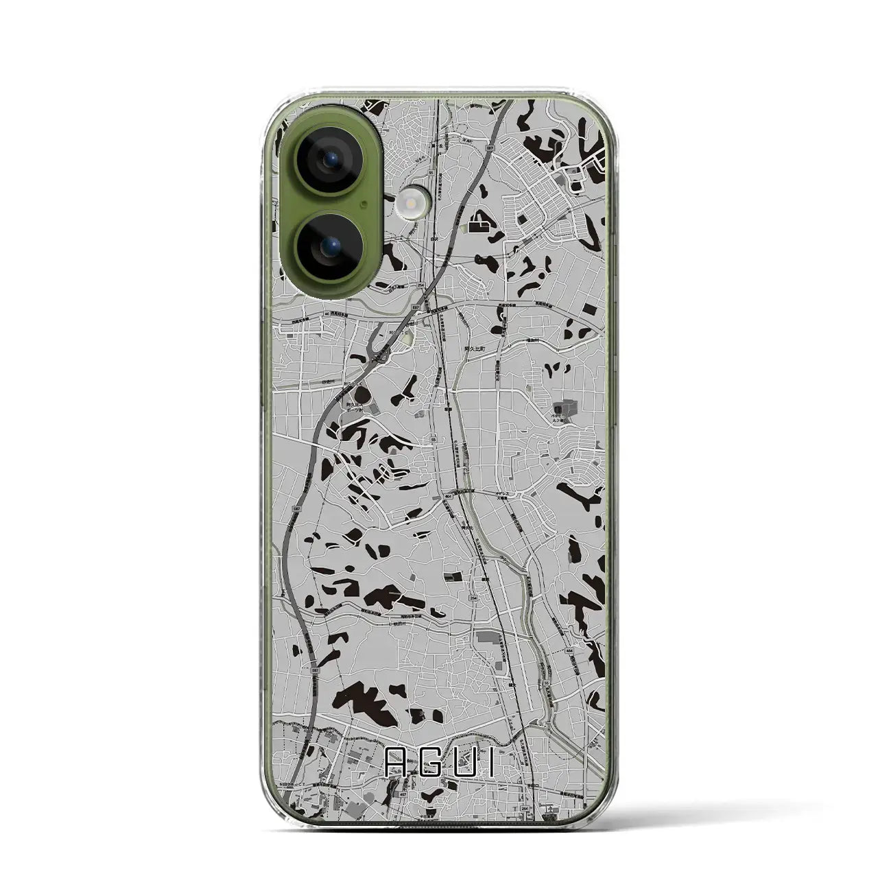 【阿久比(愛知県)】地図柄iPhoneケース(クリアタイプ)