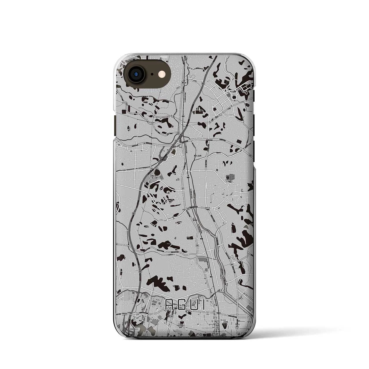 【阿久比(愛知県)】地図柄iPhoneケース(クリアタイプ)