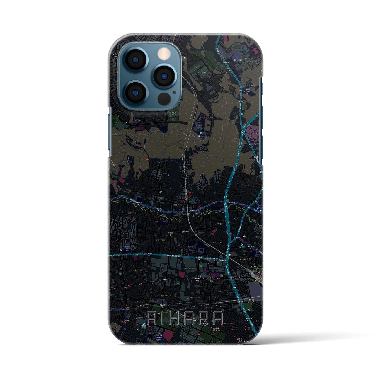 【相原(東京都)】地図柄iPhoneケース(バックカバータイプ)