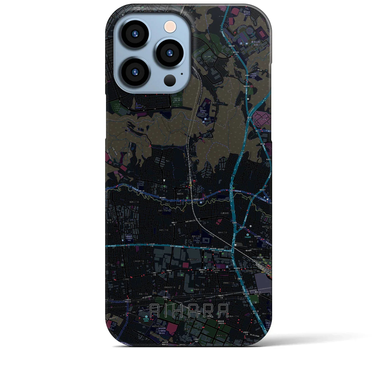 【相原(東京都)】地図柄iPhoneケース(バックカバータイプ)