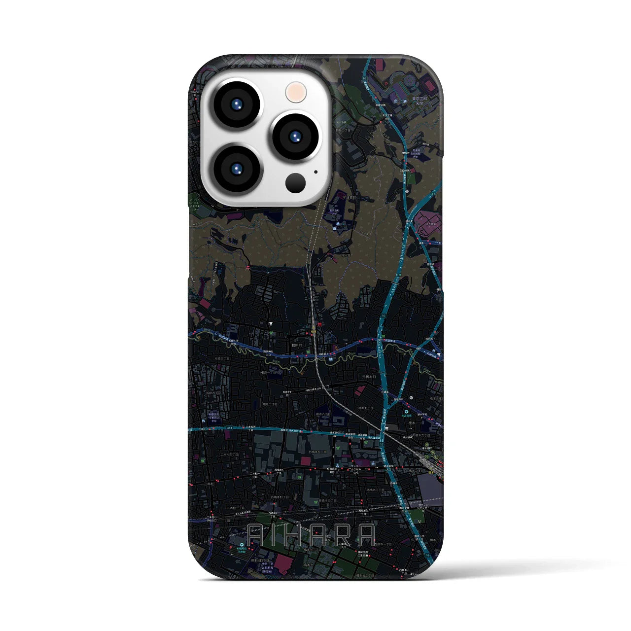 【相原(東京都)】地図柄iPhoneケース(バックカバータイプ)