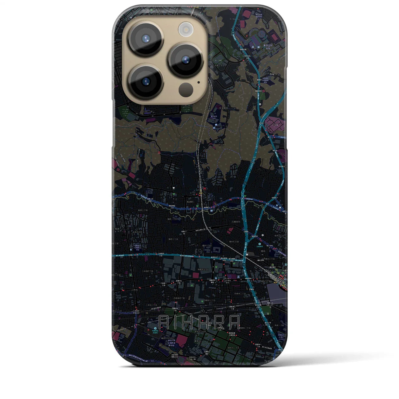 【相原(東京都)】地図柄iPhoneケース(バックカバータイプ)