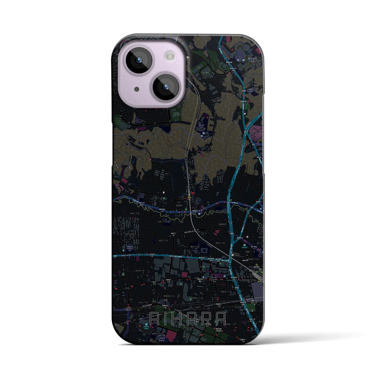 【相原(東京都)】地図柄iPhoneケース(バックカバータイプ)